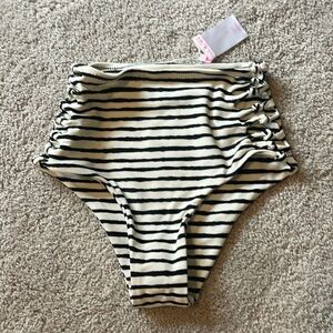 Vanilla beach NWT XS High waisted bikini bottoms STRIPED